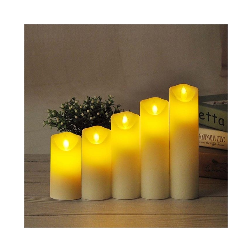LED-Kerze LED/2xAA warmweiβ 15 cm