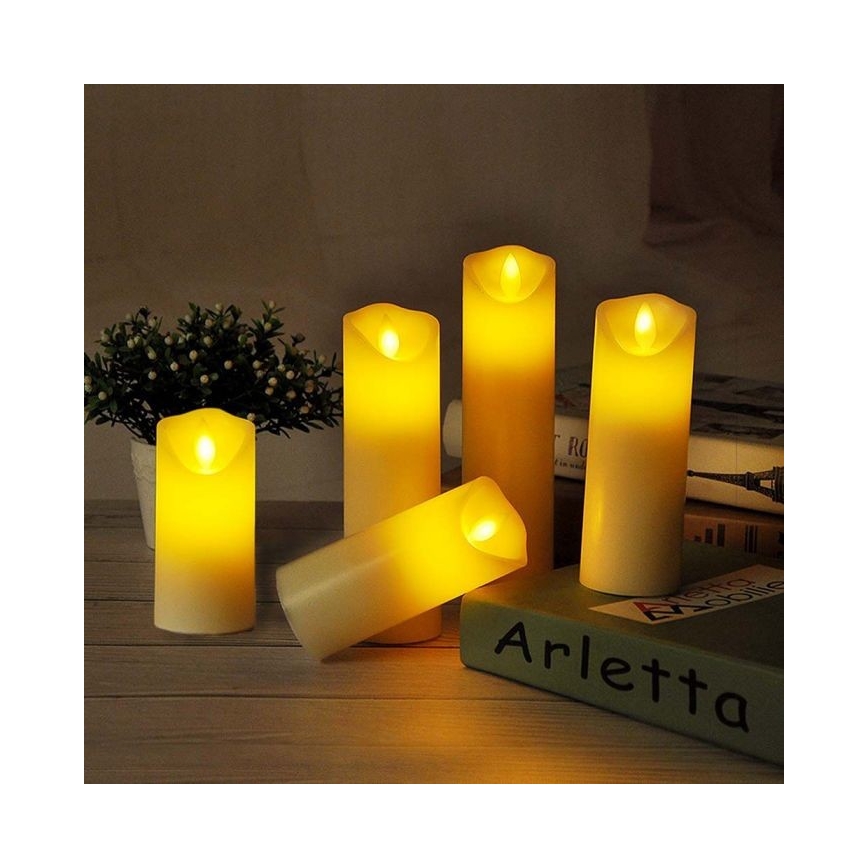 LED-Kerze LED/2xAA warmweiβ 15 cm