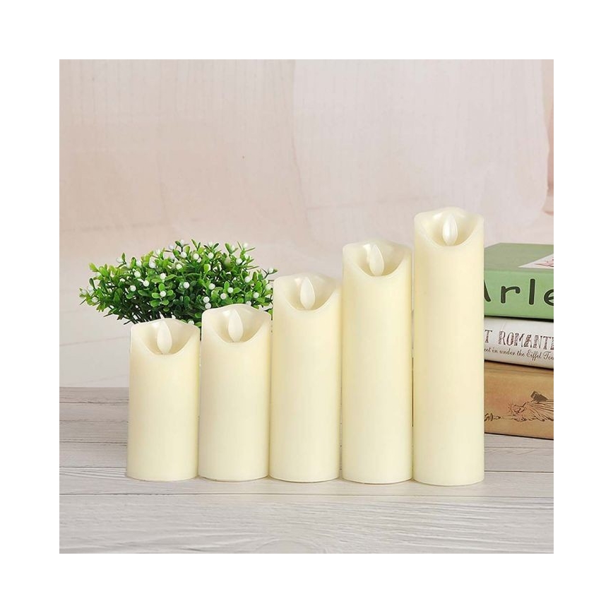 LED-Kerze LED/2xAA warmweiβ 15 cm