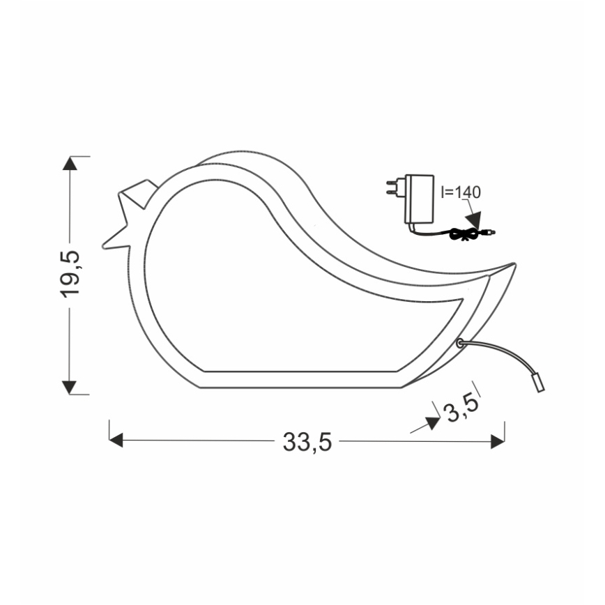 LED-Kinder-Schreibtischlampe BIRD LED/12W/230V rosa