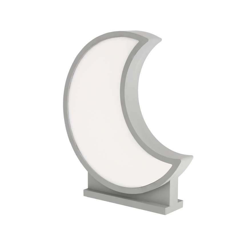 LED-Kinder-Tischlampe MOON LED/12W/230V grau
