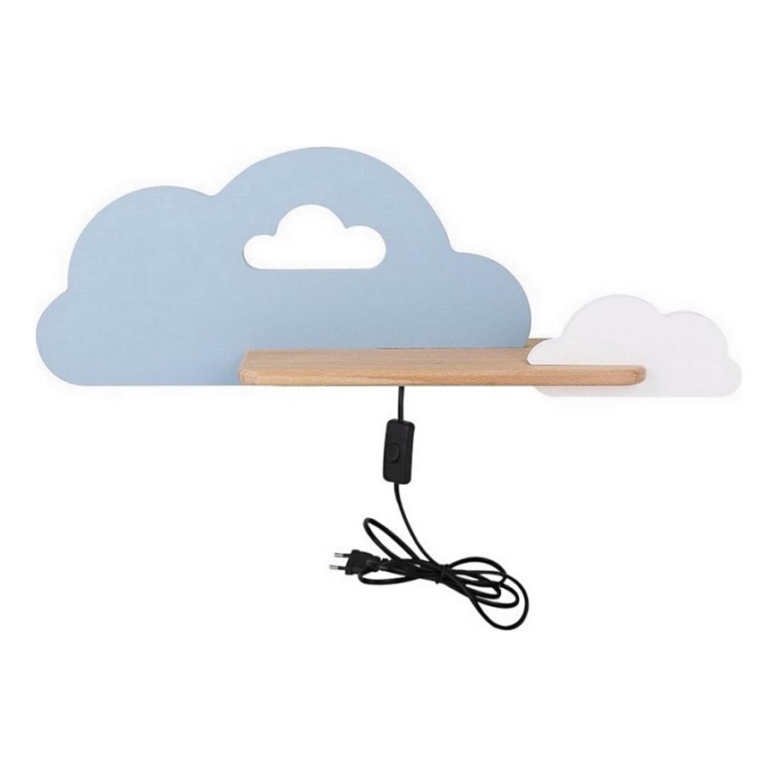 LED-Kinder-Wandleuchte mit Ablage CLOUD LED/5W/230V blau/weiß