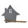 LED-Kinder-Wandleuchte mit Ablage HOUSE LED/4W/230V grau/Holz