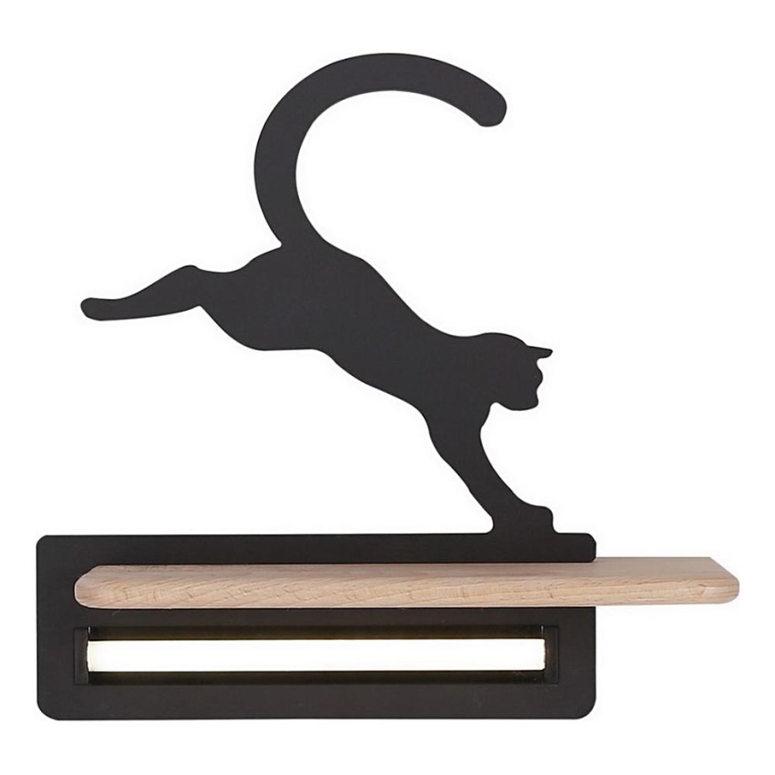 LED-Kinder-Wandleuchte mit Ablage JUMPING CAT LED/5W/230V