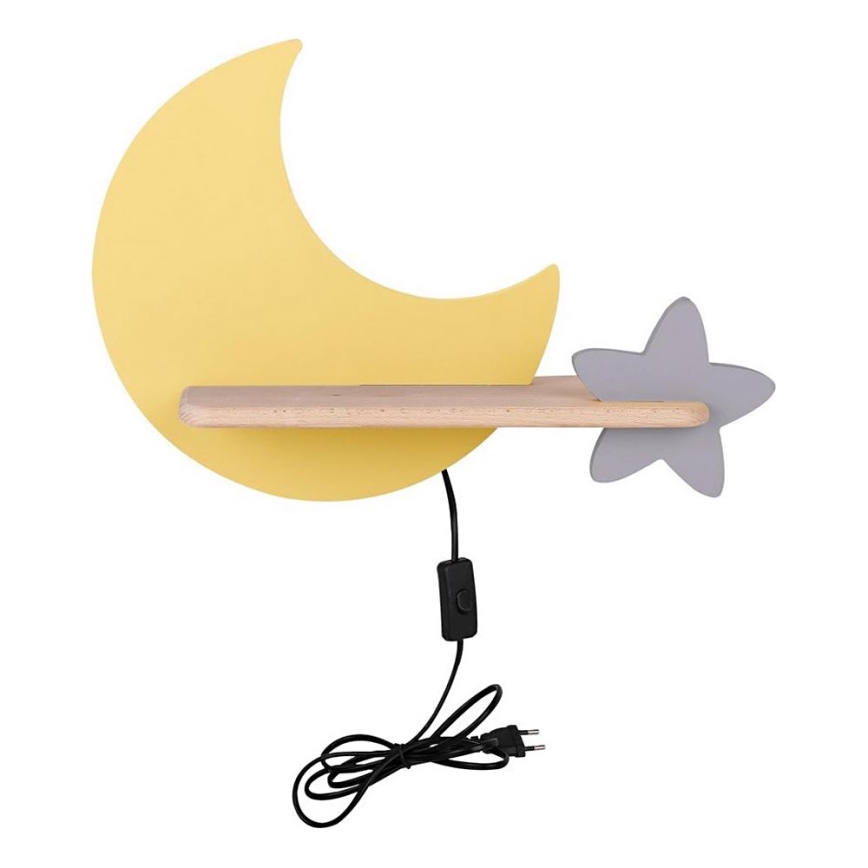 LED-Kinder-Wandleuchte mit Ablage MOON LED/5W/230V