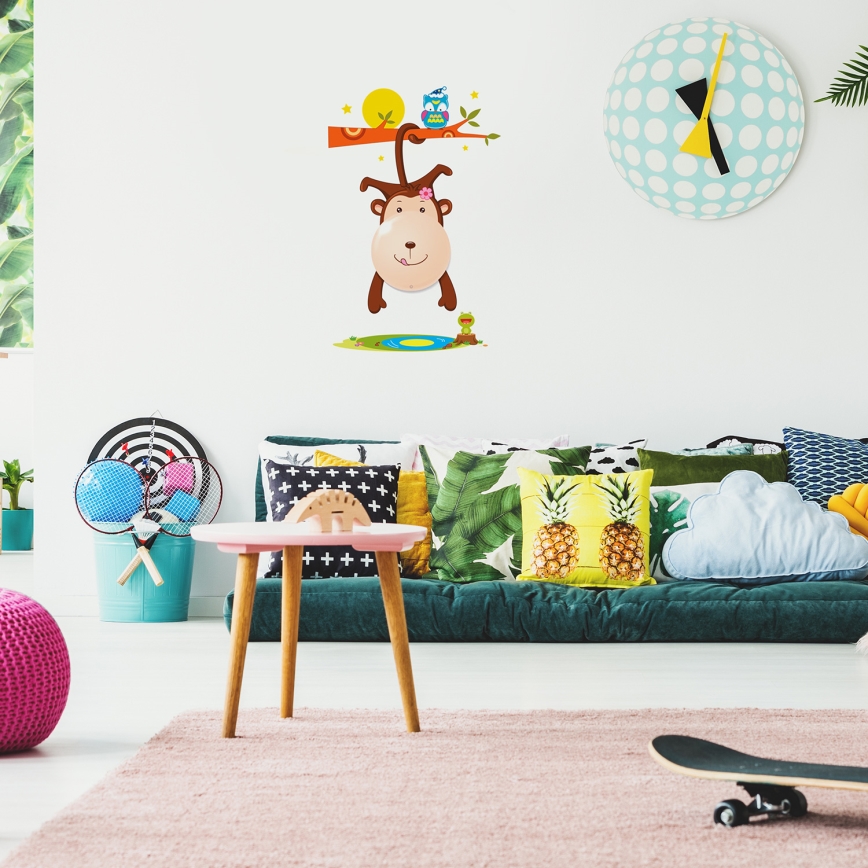 LED-Kinder-Wandleuchte MONKEY LED/0,6W/3xAAA