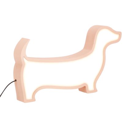 LED Kinderschreibtischlampe DOG LED/12W/230V rosa