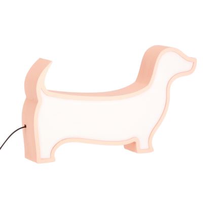 LED Kinderschreibtischlampe DOG LED/12W/230V rosa