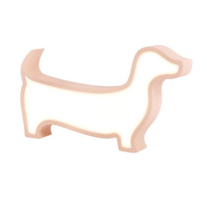 LED Kinderschreibtischlampe DOG LED/12W/230V rosa