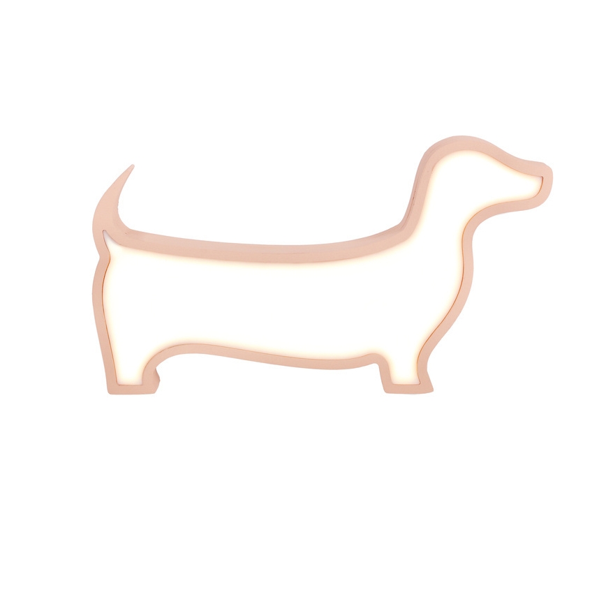 LED Kinderschreibtischlampe DOG LED/12W/230V rosa