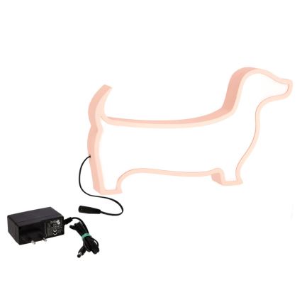 LED Kinderschreibtischlampe DOG LED/12W/230V rosa
