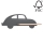 LED-Kinderwandleuchte mit Ablage CAR LED/5W/230V grau/Holz