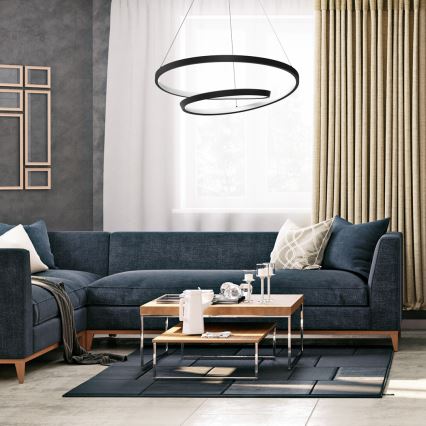 LED-Kronleuchter an Aufhängung LUCERO LED/48W/230V schwarz