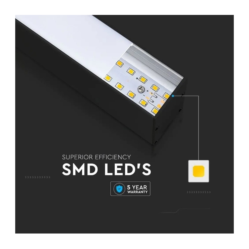 LED-Kronleuchter an einer Schnur SAMSUNG CHIP LED/40W/230V 6400K schwarz