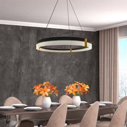 LED-Kronleuchter an Kabel TRIANGLE LED/40W/230V 3000/4000/6000K Ø 60 cm, schwarz