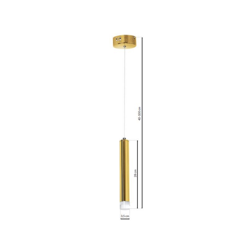 LED-Kronleuchter an Schnur GOLDIE 1xLED/5W/230V golden