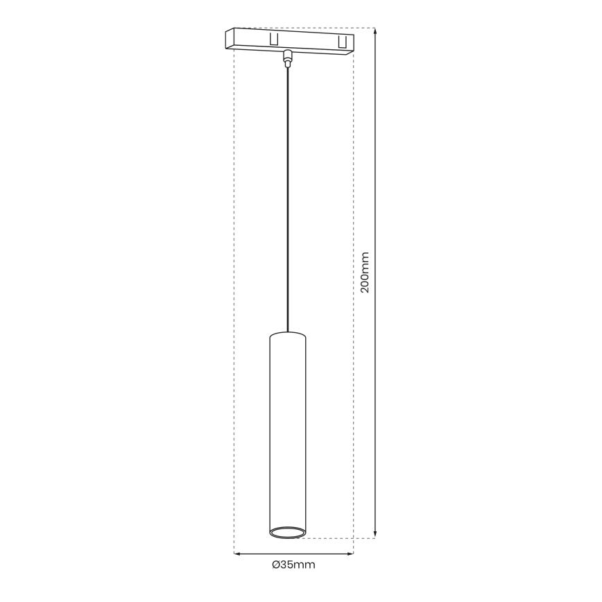 LED-Kronleuchter an Schnur MAGNETIC TRACK 1xLED/7W/48V