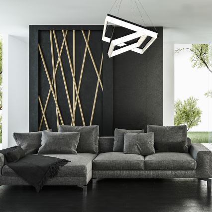 LED-Kronleuchter an Schnur NERO 2xLED/80W/230V