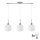 LED-Kronleuchter HARMA mit Kabelaufhängung 3xE27/60W/230V mattchrom/weiß