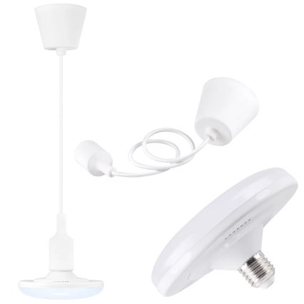 LED Lampada a sospensione KIKI 1xE27/10W/230V bianco