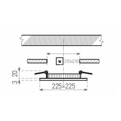 LED Lampada da incasso 90xLED SMD/18W/230V