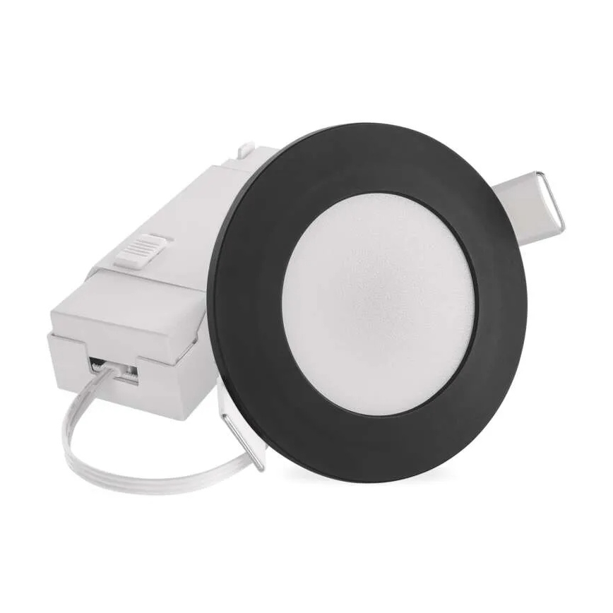 Plafoniera LED per bagno LORI LED/4,5W/230V IP65 2700/4000K diam. 8,5 cm nero
