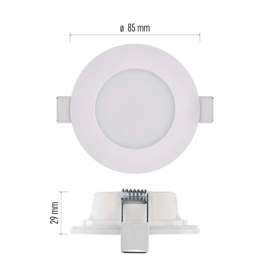 Plafoniera LED per bagno LORI LED/4,5W/230V IP65 2700/4000K diam. 8,5 cm bianco