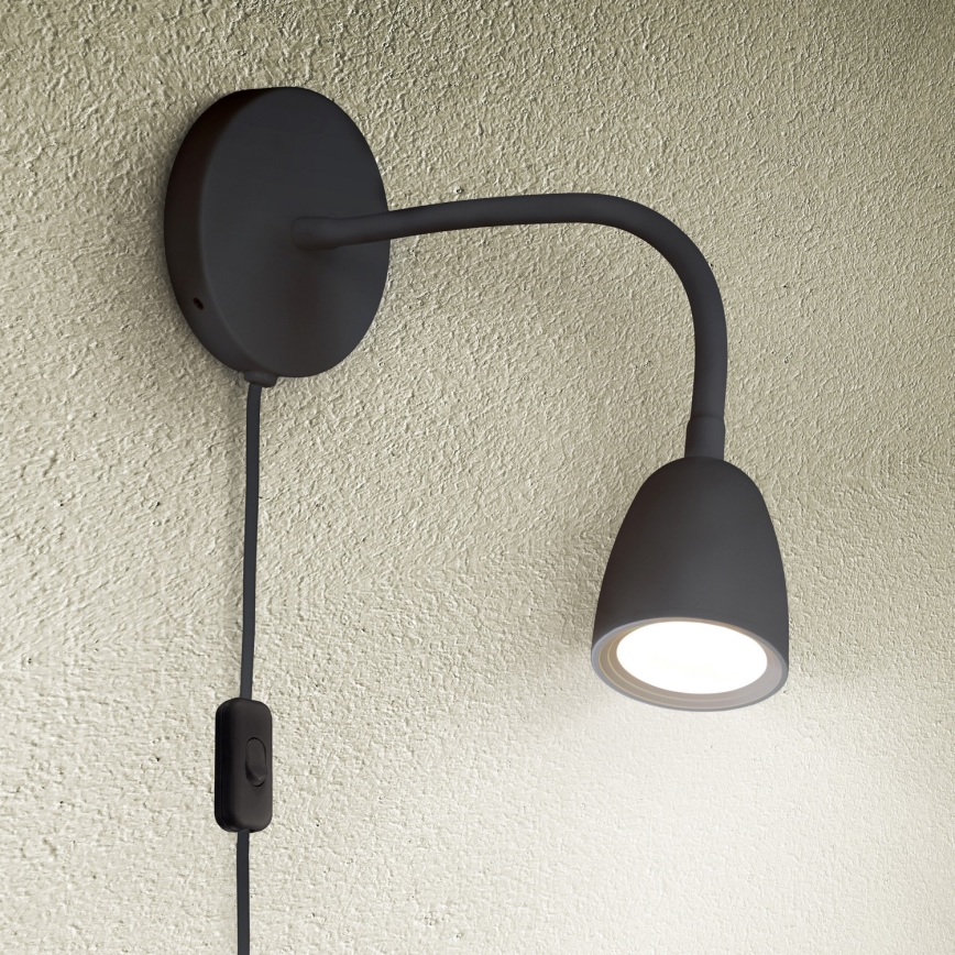 LED Lampada da parete dimmerabile LED/4W/230V nero