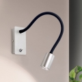 LED Lampada da parete flessibile piccola KURT LED/5W/230V argento