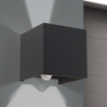 LED Lampada da parete per esterni con sensore di movimento e crepuscolare CUBE-S LED/13W/230V IP54 antracite