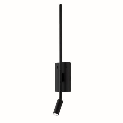 LED Lampada da parete TORCH LED/6W/230V + LED/3W nera