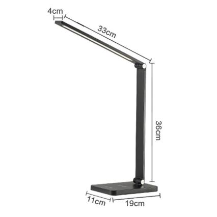 LED Lampada da tavolo con caricatore wireless LED/10W/230V 3000/4000/4500/5000/6000K nero