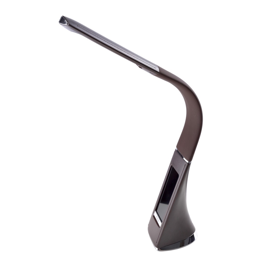 LED Lampada da tavolo con display  LED/6W/230V marrone