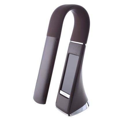LED Lampada da tavolo con display  LED/6W/230V marrone