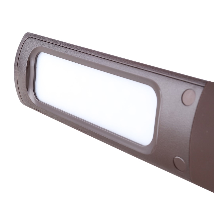 LED Lampada da tavolo con display  LED/6W/230V marrone