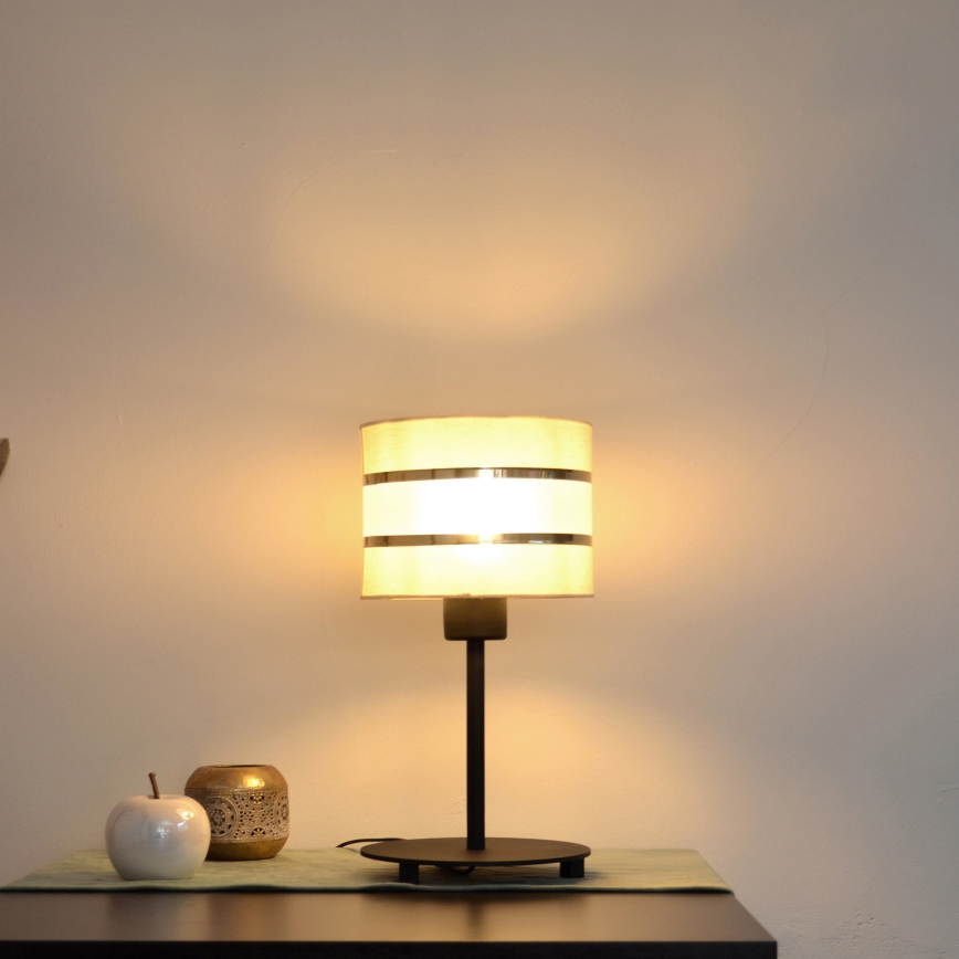 LED Lampada da tavolo HELEN 1xE27/15W/230V color crema/nero/oro