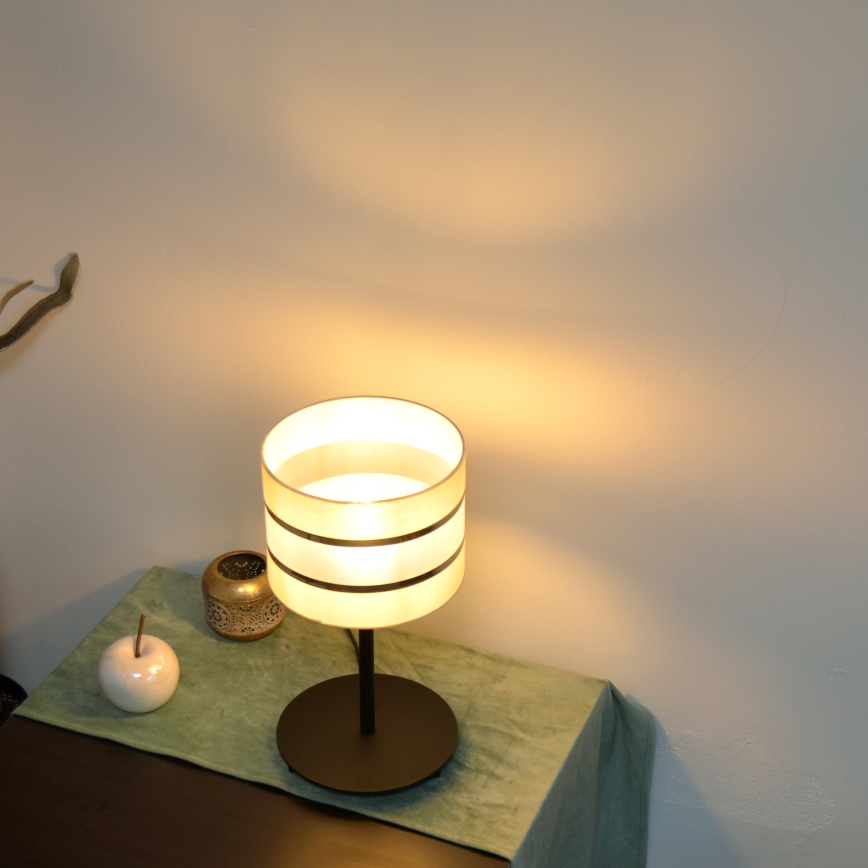 LED Lampada da tavolo HELEN 1xE27/15W/230V color crema/nero/oro