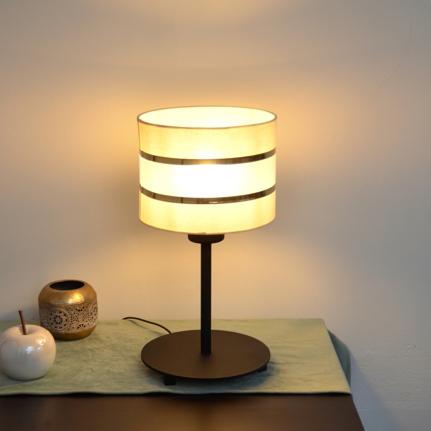 LED Lampada da tavolo HELEN 1xE27/15W/230V color crema/nero/oro
