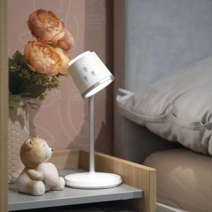 LED Lampada da tavolo ricaricabile dimmerabile 4in1 LED/6W/3,7V 3000K/4000K/6500K 1500mAh bianco