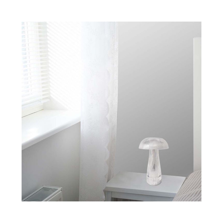 LED Lampada da tavolo touch ricaricabile e dimmerabile LED/1W/5V 3000-6000K 1800 mAh limpido