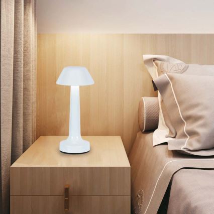 LED Lampada da tavolo touch ricaricabile e dimmerabile LED/1W/5V 3000-6000K 1800 mAh bianco