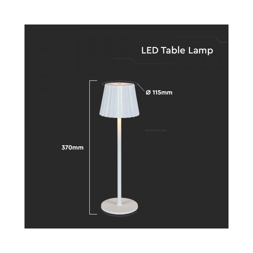 LED Lampada da tavolo touch ricaricabile e dimmerabile LED/4W/5V 3000-6000K 1800 mAh bianco