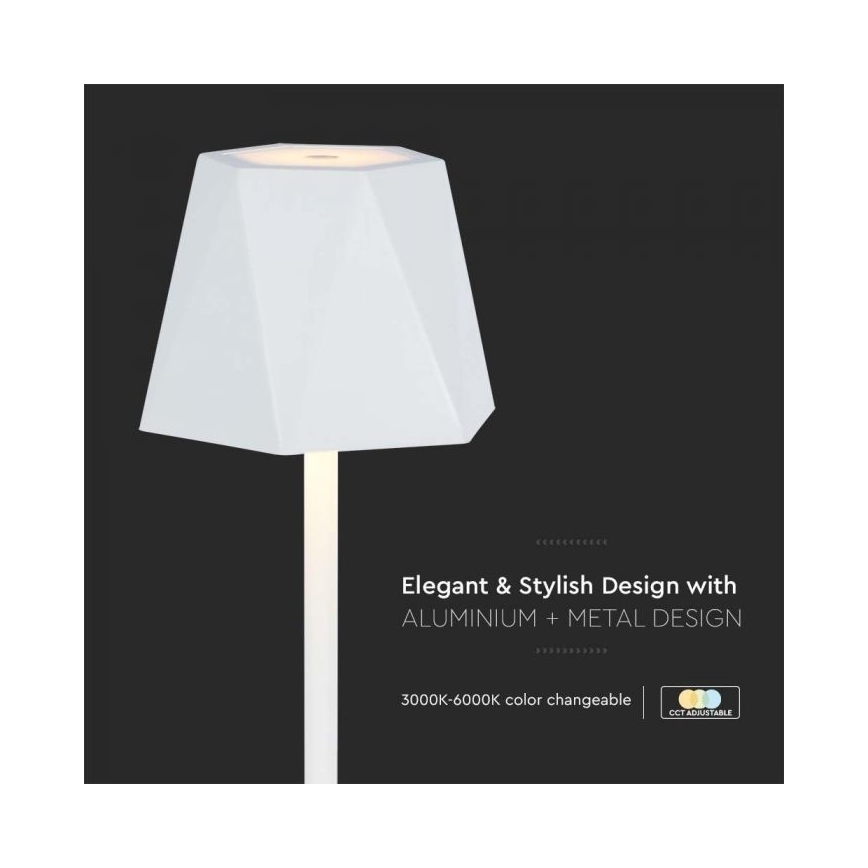 LED Lampada da tavolo touch ricaricabile e dimmerabile LED/4W/5V 3000-6000K 1800 mAh bianco