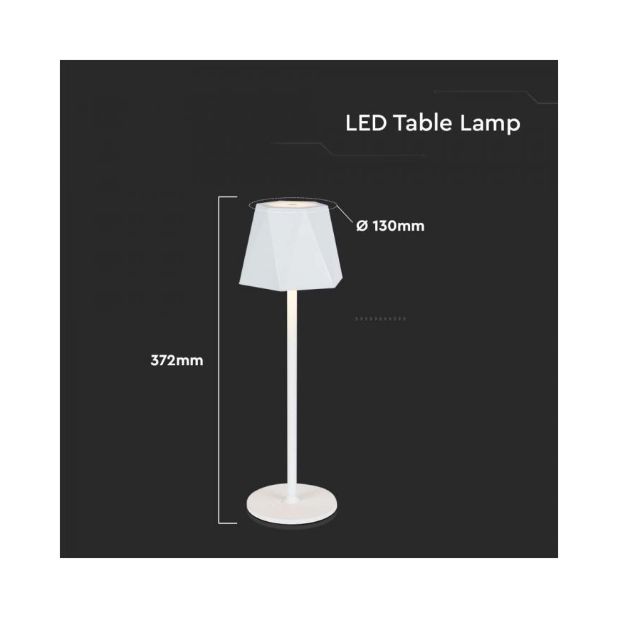 LED Lampada da tavolo touch ricaricabile e dimmerabile LED/4W/5V 3000-6000K 1800 mAh bianco