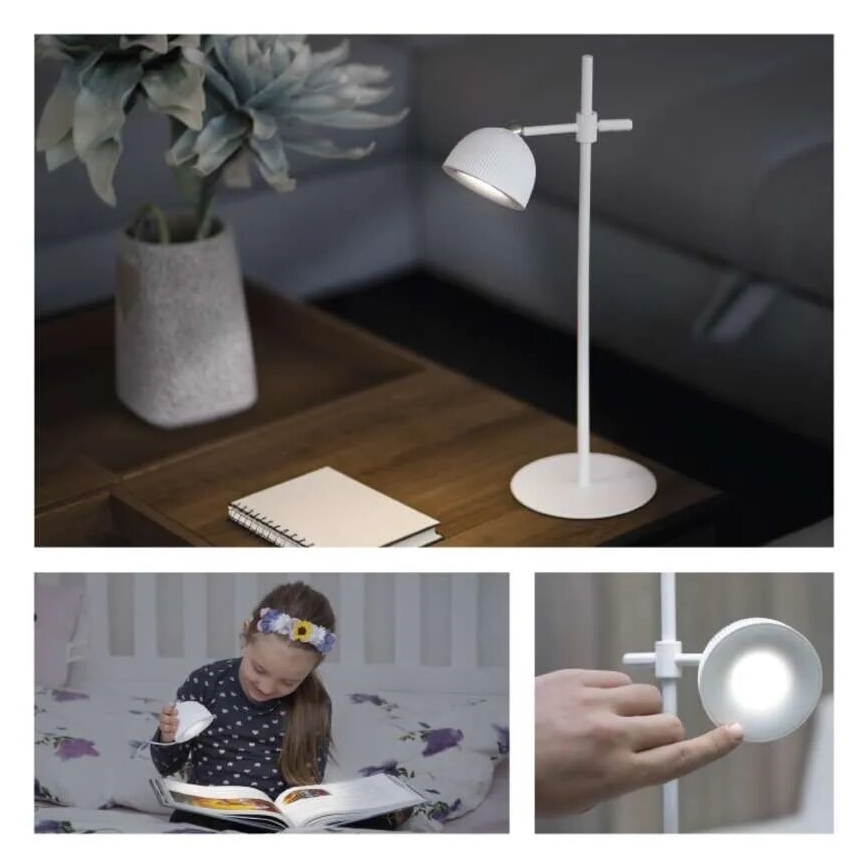 LED Lampada da tavolo ricaricabile dimmerabile magnetico 4in1 LED/4,2W/3,7V 4000K 1200mAh bianco