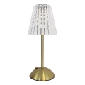 LED Lampada da tavolo ricaricabile touch dimmerabile ELBA LED/1,6W/800 mAh 3000/4000/6000K oro/limpido