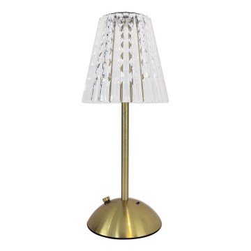 LED Lampada da tavolo ricaricabile touch dimmerabile ELBA LED/1,6W/800 mAh 3000/4000/6000K oro/limpido