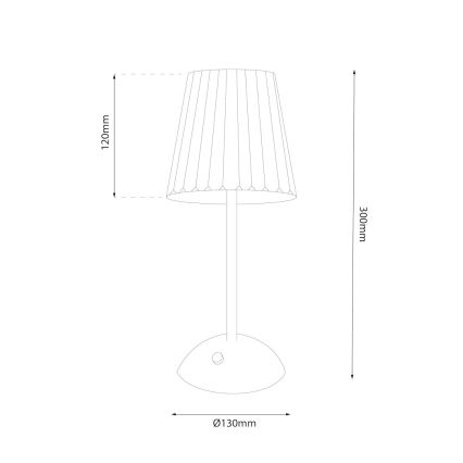 LED Lampada da tavolo ricaricabile touch dimmerabile ELBA LED/1,6W/800 mAh cromo opaco/limpido