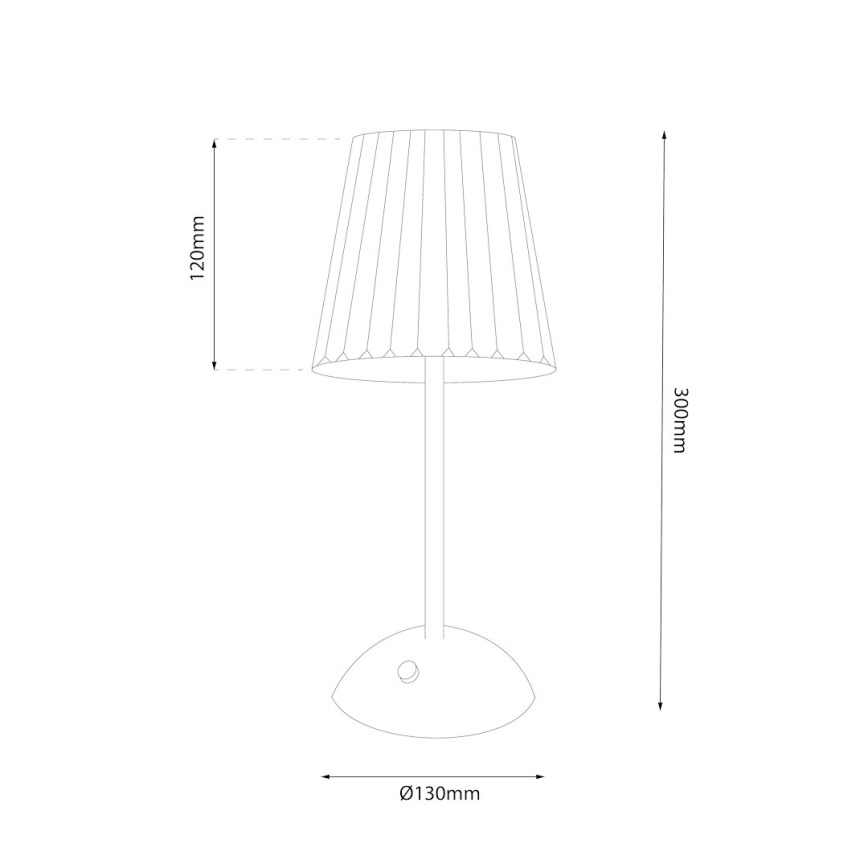 LED Lampada da tavolo ricaricabile touch dimmerabile ELBA LED/1,6W/800 mAh cromo opaco/limpido