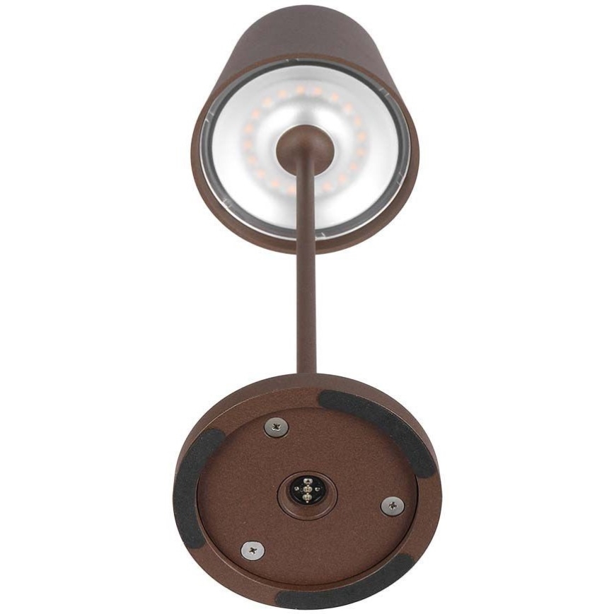 LED Lampada da tavolo ricaricabile touch dimmerabile LED/2W/5V 4400 mAh 3000K IP54 marrone